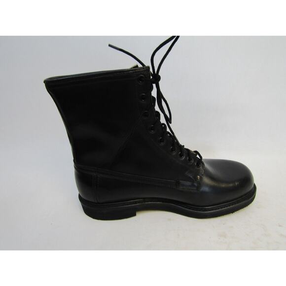 EUC FLOAT AWAYS Mens Sz 9 E Black Leather Work Cush-N-Crepe Soles Lineman Boots main image 8